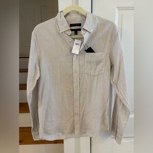 Banana Republic Double Faced Cotton Twill Untucked Slim Fit NWT - S